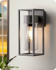 Lampada da parete per interni ed esterni, illuminazione per facciata, illuminazione per terrazza, illuminazione per balcone, moderna, senza luce, IP44 impermeabile all'acqua, colore antracite