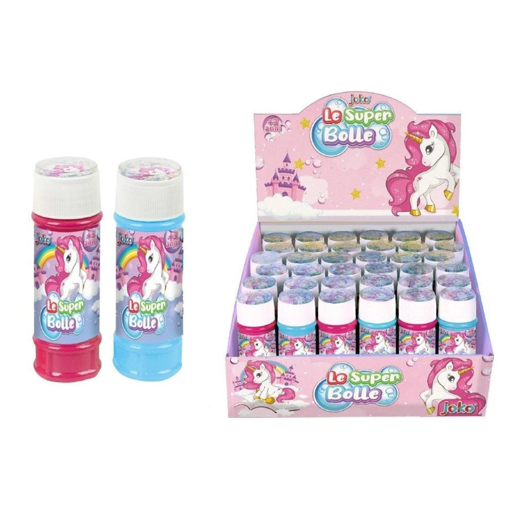Trade Shop - Bolle Di Sapone Confezione Da 36 Pz Flaconi 60 Ml Unicorno Per Gioco Bambini 807595 -