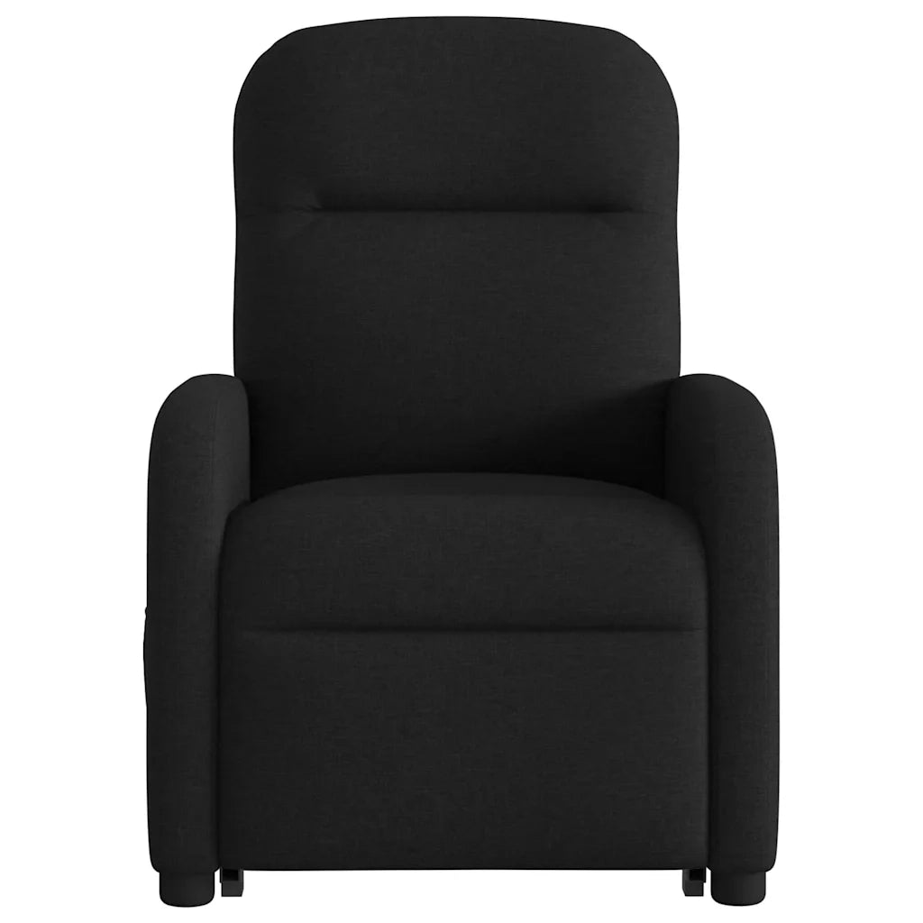 Poltrona Alzapersona Reclinabile Nera in Tessuto 3302974