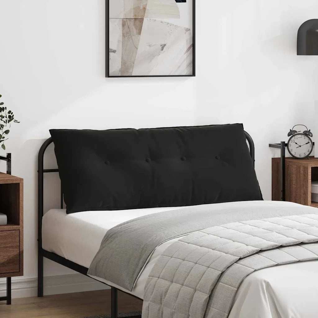Cuscino per Schiena | Cuscino dorsale Nero 120 x 50 cm Tessuto in Cords