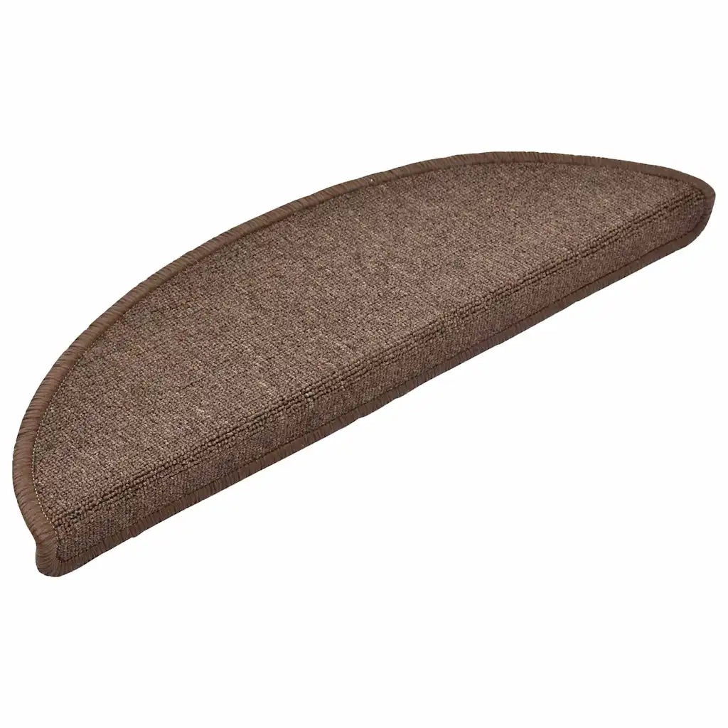 Tappetini per scale 30 pz 56x17x3 cm Marrone caffè Semicircolari 3365737