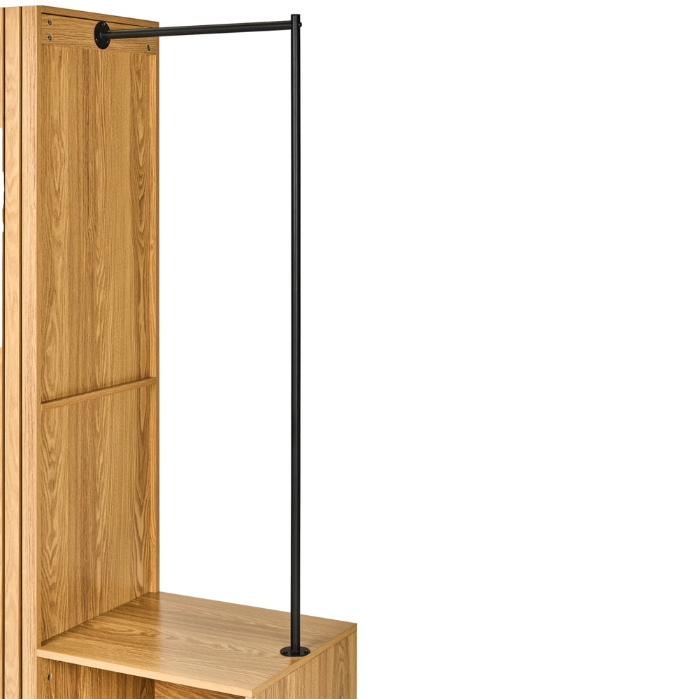 Armadio aperto 5 ripiani MDF Scaffale aperto per vestiti Marrone chiaro stile moderno