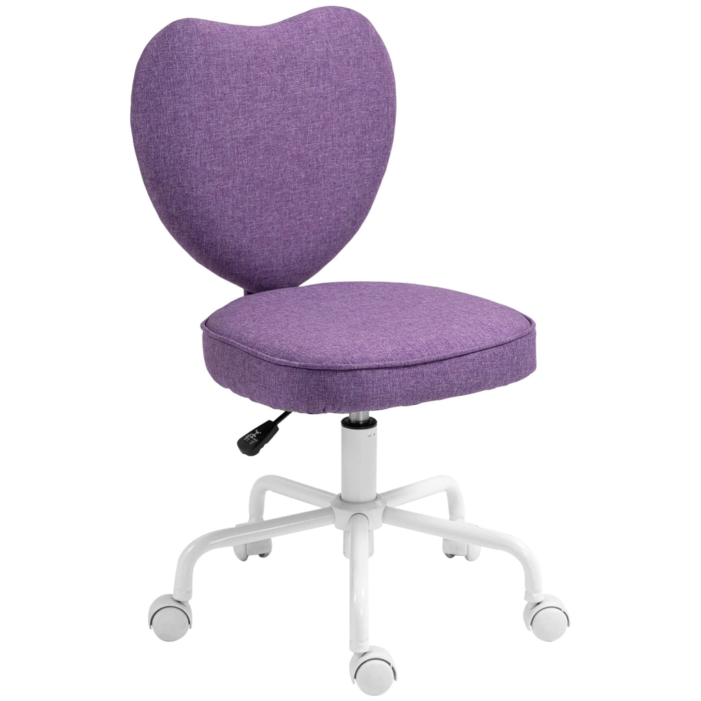 Sedia Poltrona Operativa da Cameretta a Forma di Cuore Viola