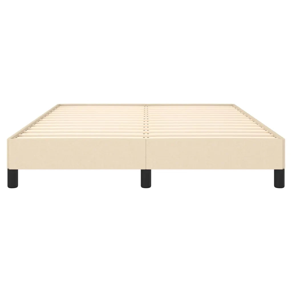 Letto matrimoniale | Letto per adulti | Giroletto senza Materasso Crema 140x190 cm in Tessuto