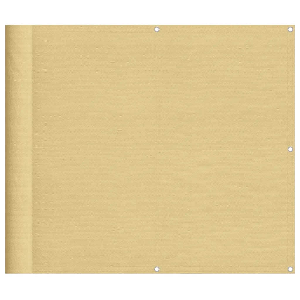 Paravento da Balcone-Pannello per balcone Sabbia 90x500 cm 100% Poliestere Oxford