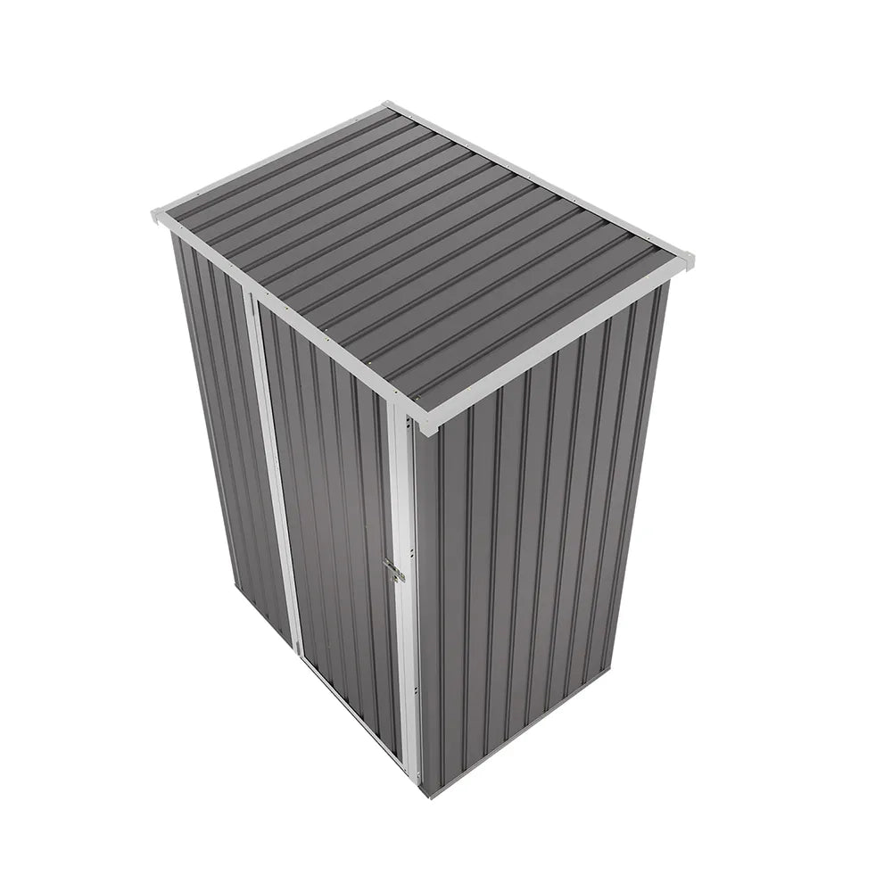 Casetta da giardino in acciaio zincato grigio 1,51x1,03xh1,96 m - 48kg- 1,55 metri quadri