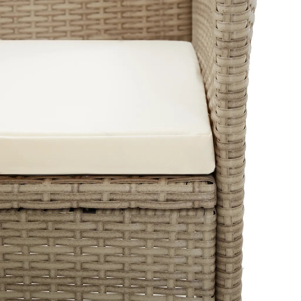 Set Mobili da Pranzo per Giardino 3 pz Beige 3068707