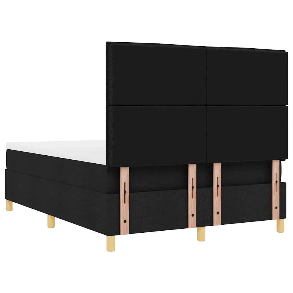 Letto a molle con materasso Nero 140 x 200 cm Tessuto 3339548