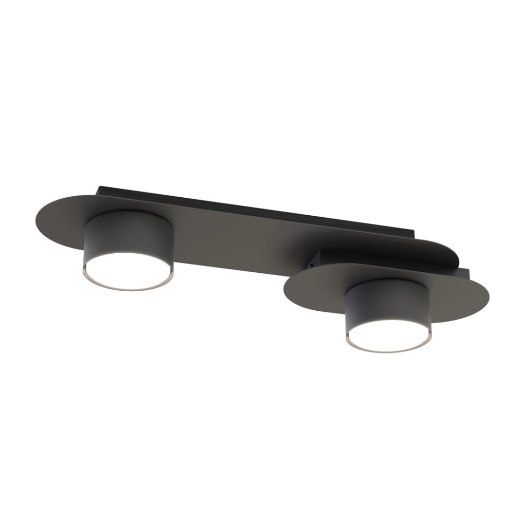 Plafoniera minimal nera metallo 2xGX53 12W STILO Emibig