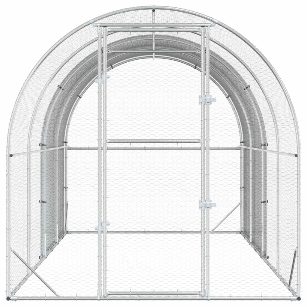 Pollaio Argento 400 x 200 x 200 cm Acciaio zincato 3434681