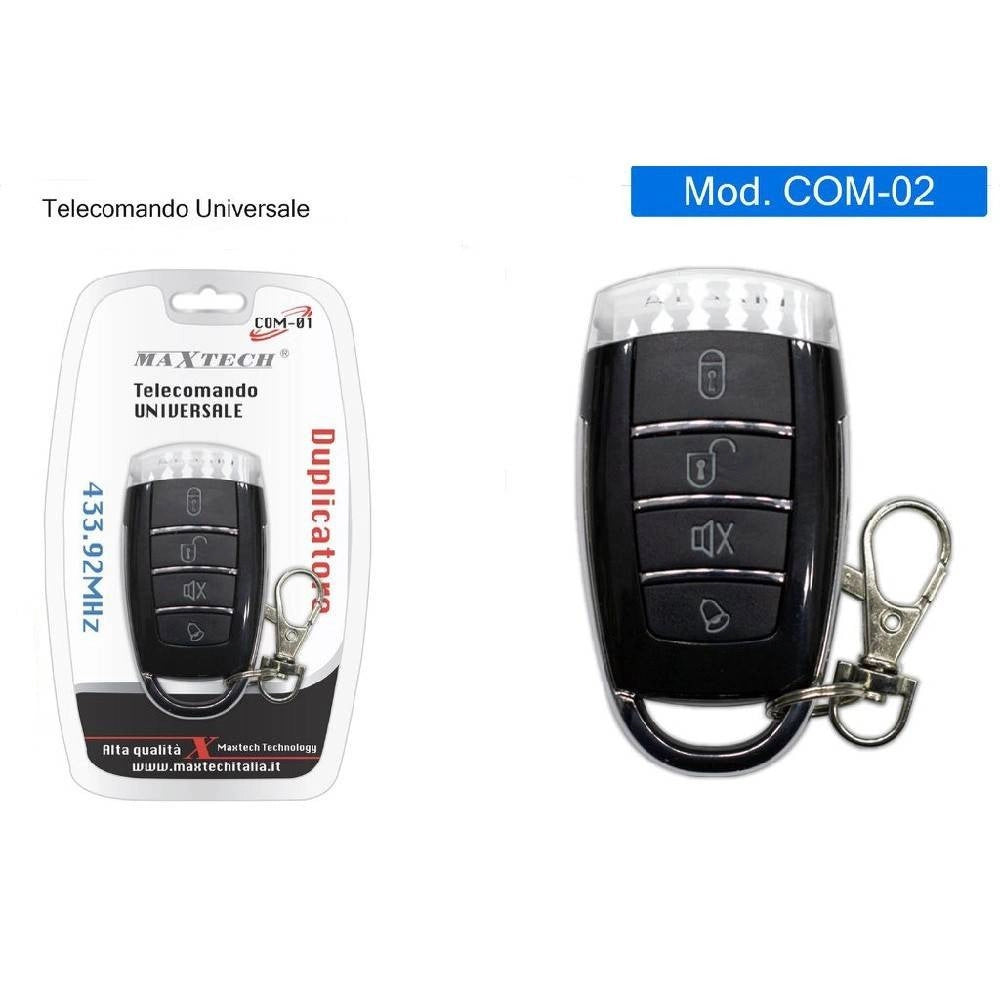 Trade Shop - Telecomando Universale 433.92mhz Cancello Duplicatore Maxtech Com-02 Portachiavi -