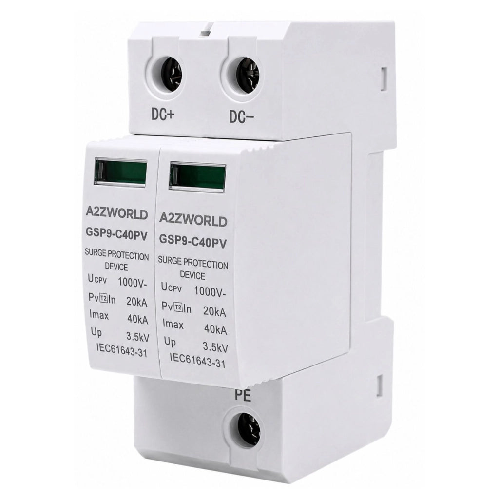 A2ZWORLD SPD Scaricatore di Sovratensione DC 1000V 2P 2M 40kA IP20