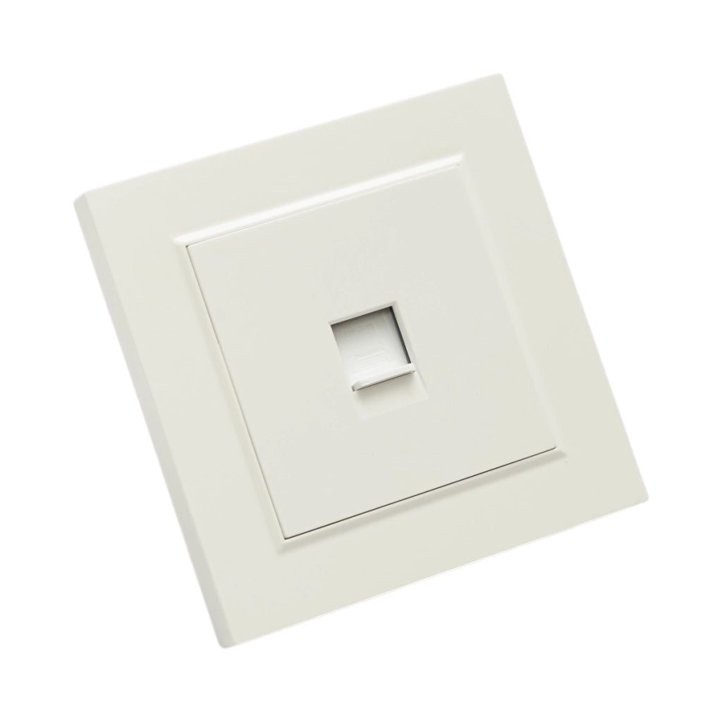 Presa internet RJ45 bianca in ABS da incasso 80x80mm
