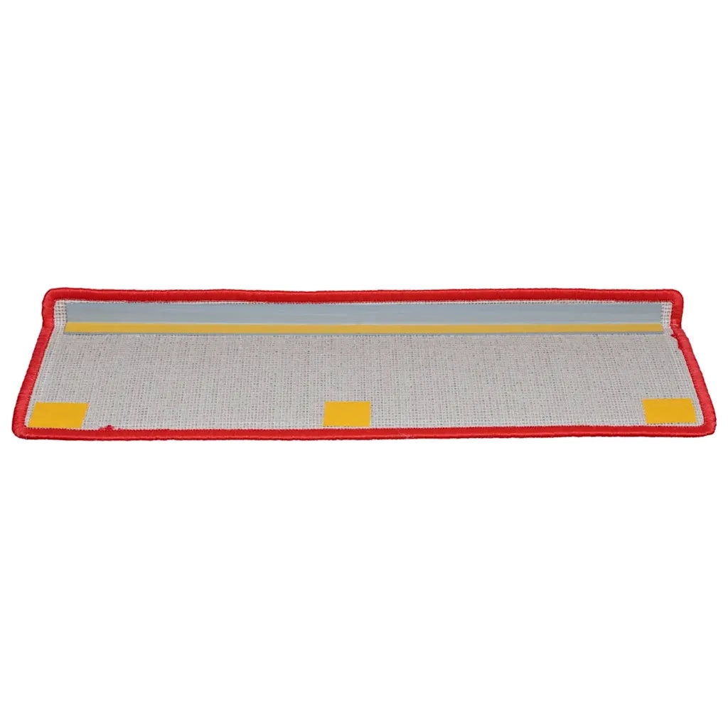Tappetini per scale 20 pz 65x21x4 cm Rosso Bordo rettangolare 3365857