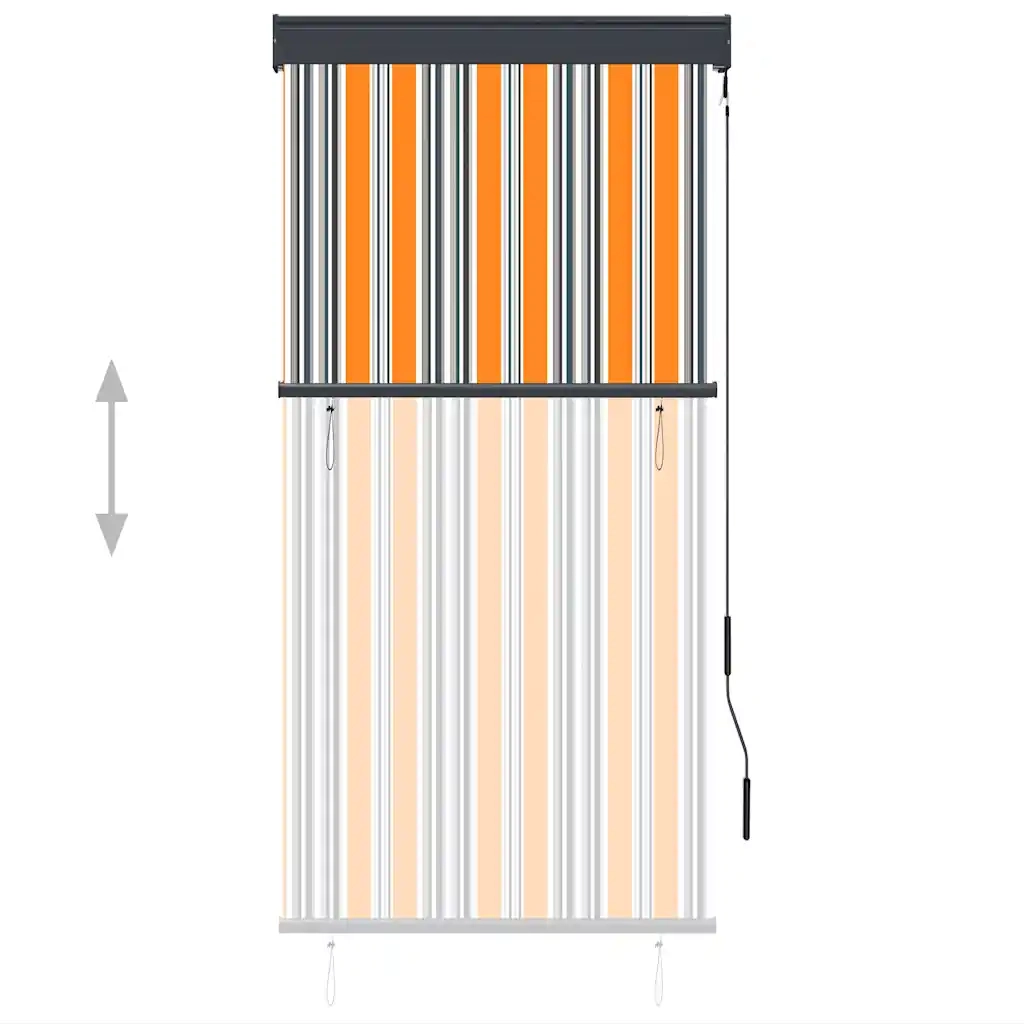 Tenda a Rullo per Esterni 80x250 cm Giallo e Blu