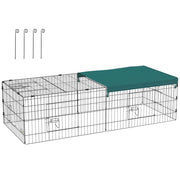 Gabbia per Conigli ¨C Minimal ¨C Verde Acciaio 185x75x50cm