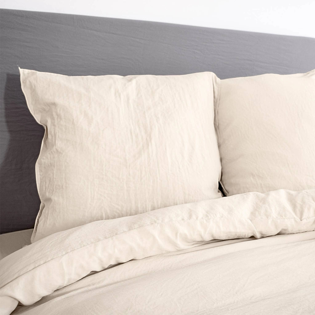 Set biancheria da letto in microfibra lavata, 2 posti