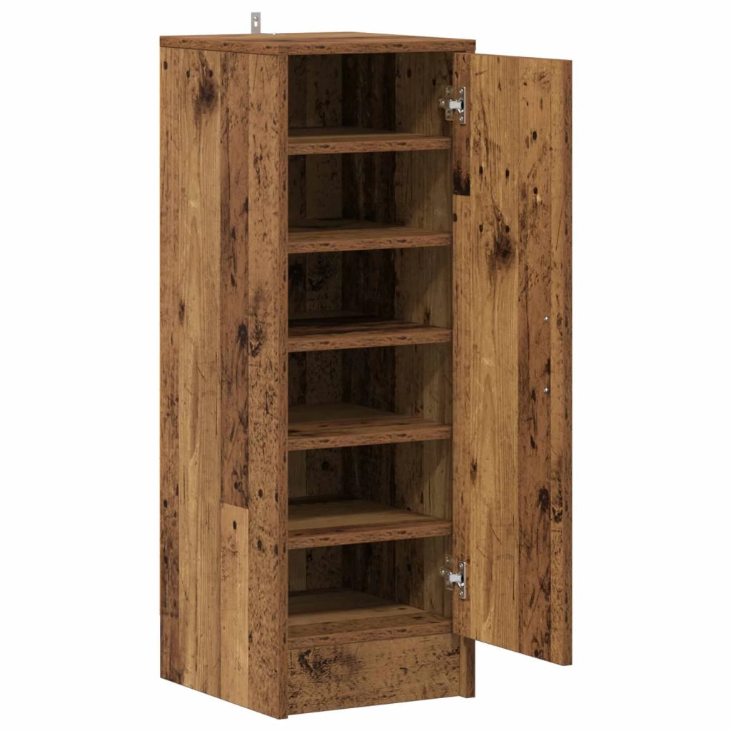 Scarpiera Legno Vecchio 32x35x92 cm in Legno Multistrato 856708