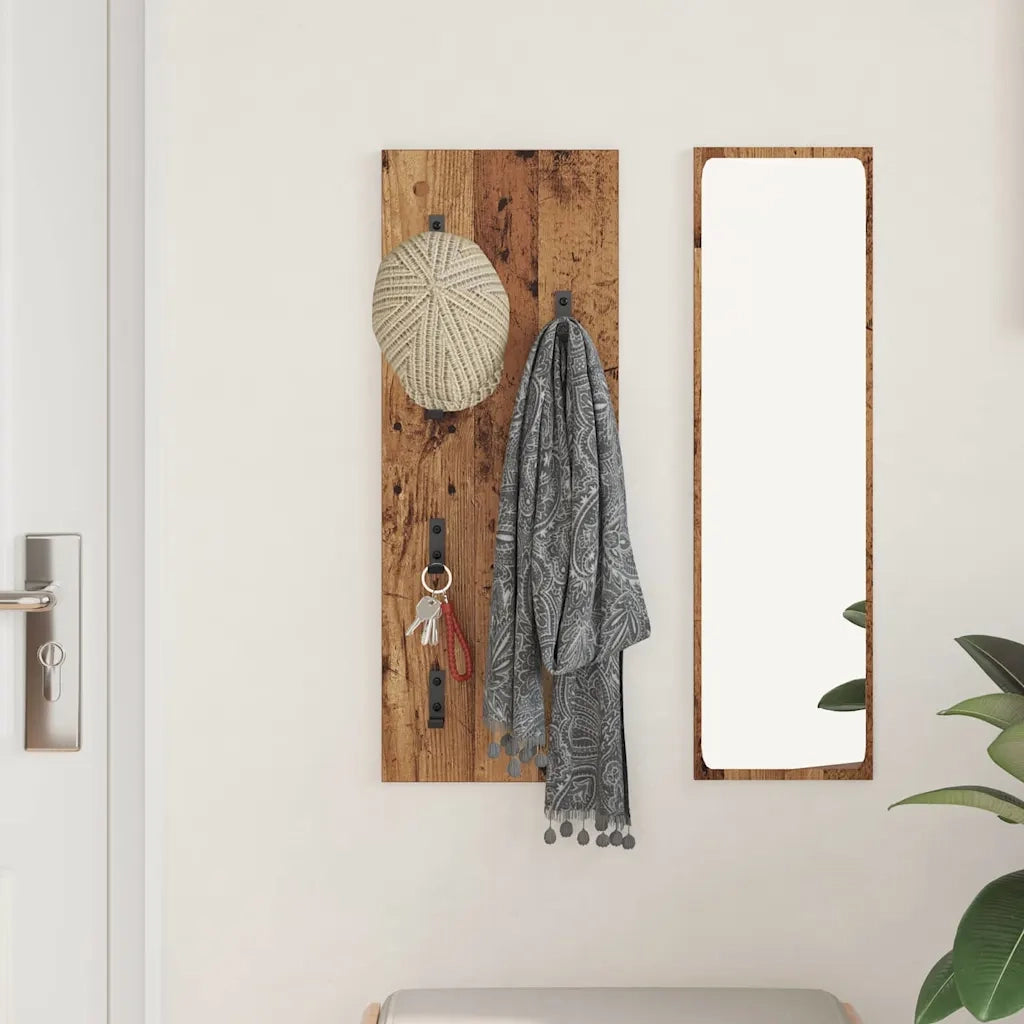 Appendiabiti a muro Legno vecchio 30 x 1,5 x 80 cm 874473