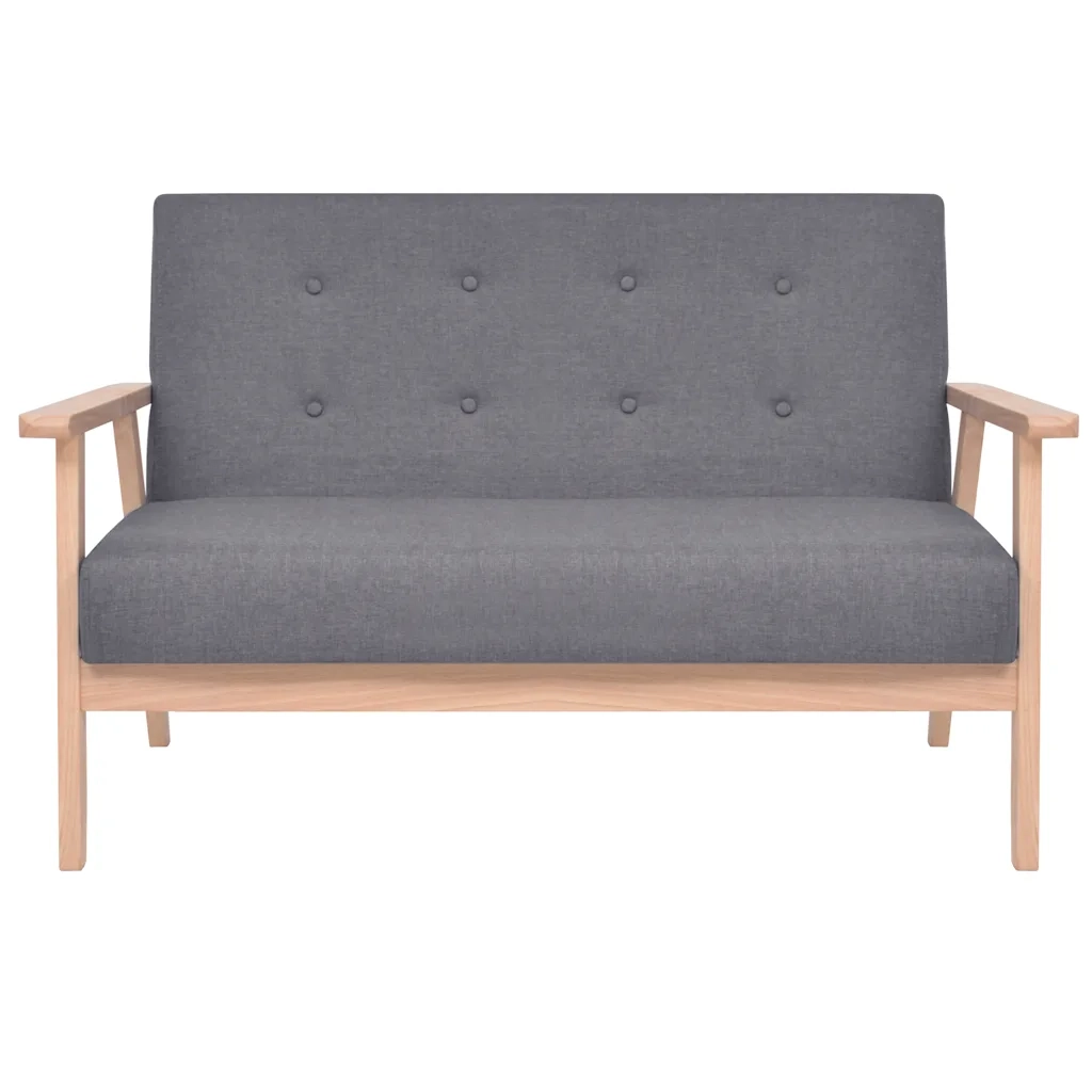 Set di Divani 2 pz in Tessuto Grigio Scuro 274923