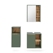 Vicco Set di mobili da bagno Verde/Artigianale 3 parti