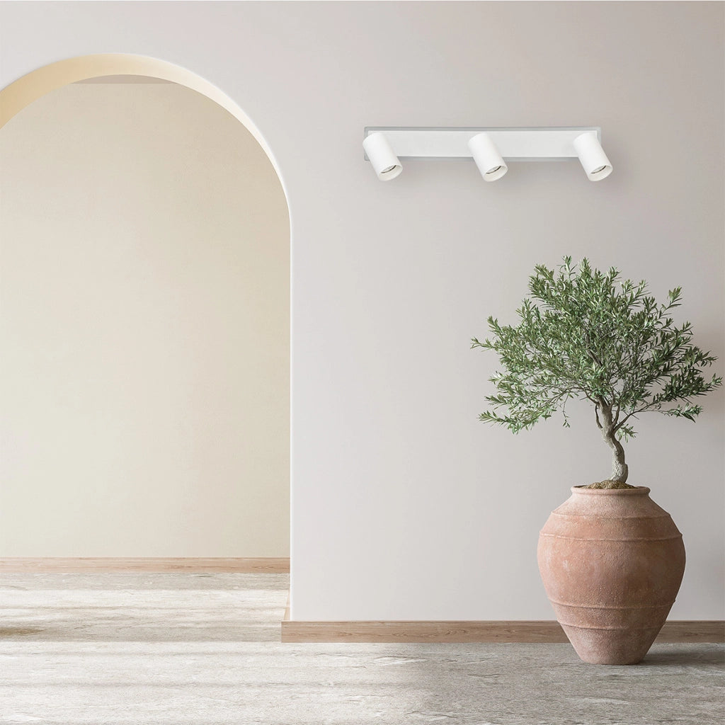 Applique moderna bianca 3xGU10 +LED CCT Parma Prestige