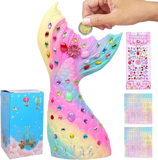 Tasca da risparmio per bambini con adesivi DIY