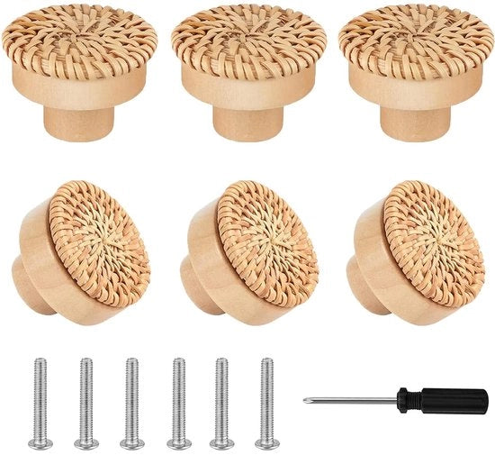 Rotan decorazioni per mobili - stile boho - set da 6 pezzi