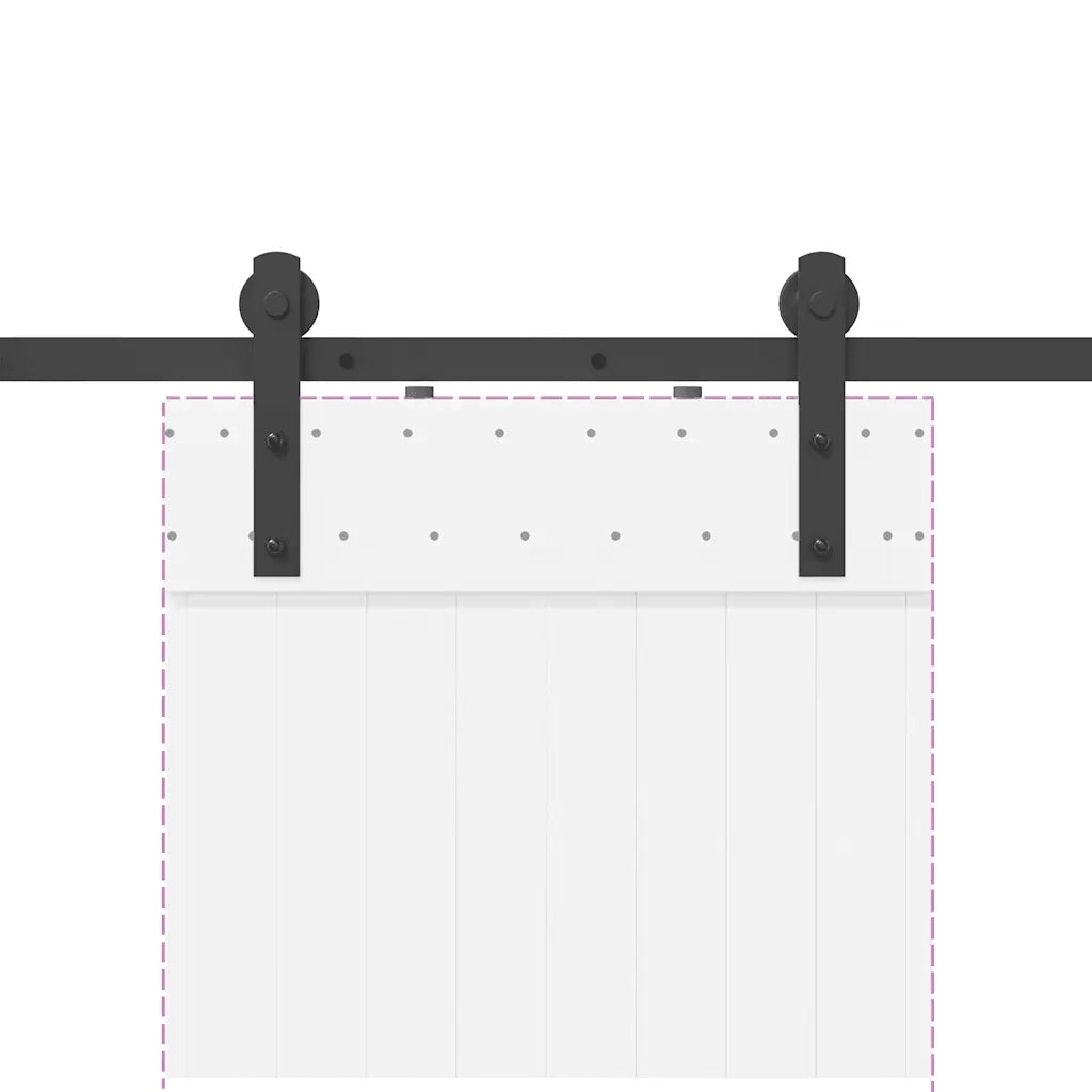 Kit di Binari per Porte Scorrevoli 152 cm Acciaio Nero CFW2930267