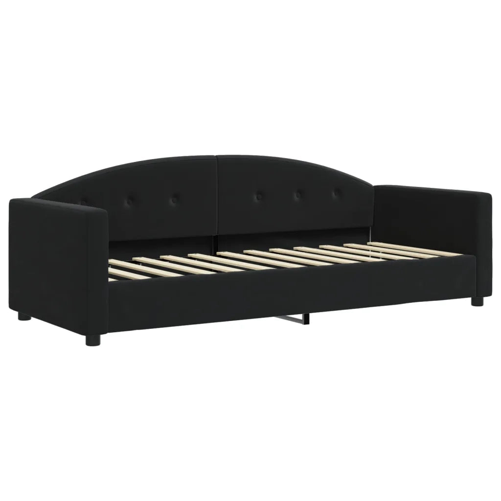 Divano Letto con Materasso Nero 80x200 cm in Velluto 3197274