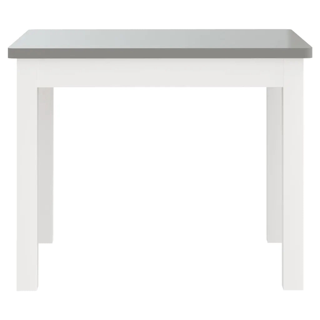 Set Tavolo e Sedie per Bambini 3 Pezzi Bianco e Grigio in MDF CFW7252577