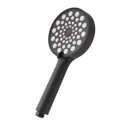 Doccetta tonda 26 cm con tre tipi di getto nero opaco in ABS Hidra