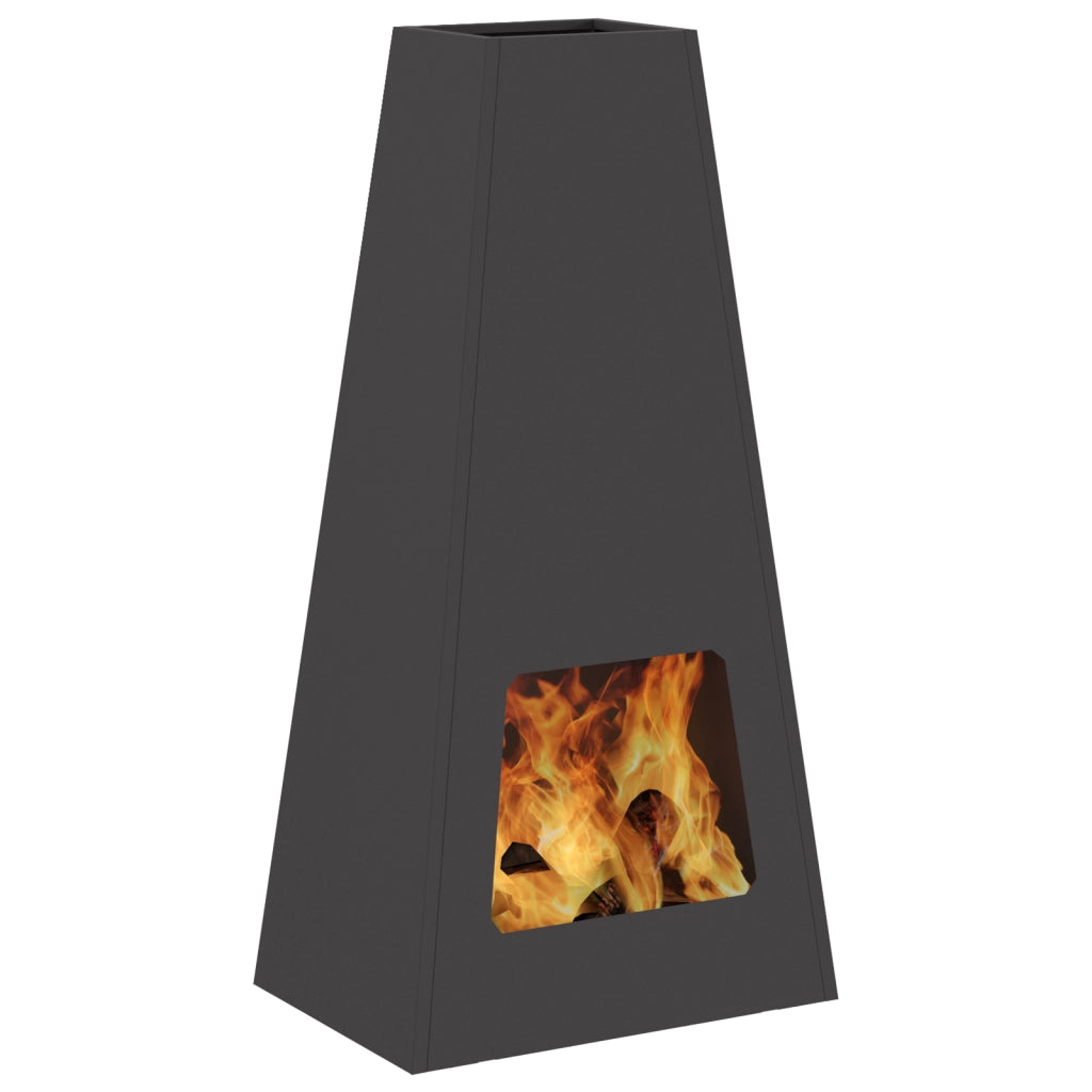 Focolare Nero 50x35x100 cm Acciaio