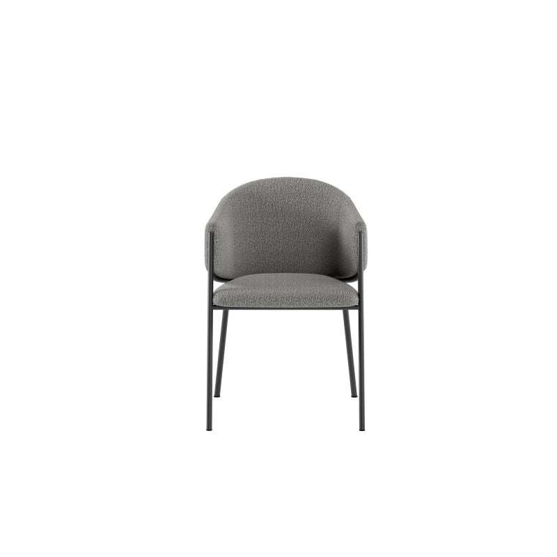 Sedia rivestita in tessuto easy-clean Gambe in metallo verniciato Medea 53cm X 60cm H 78cm Stones