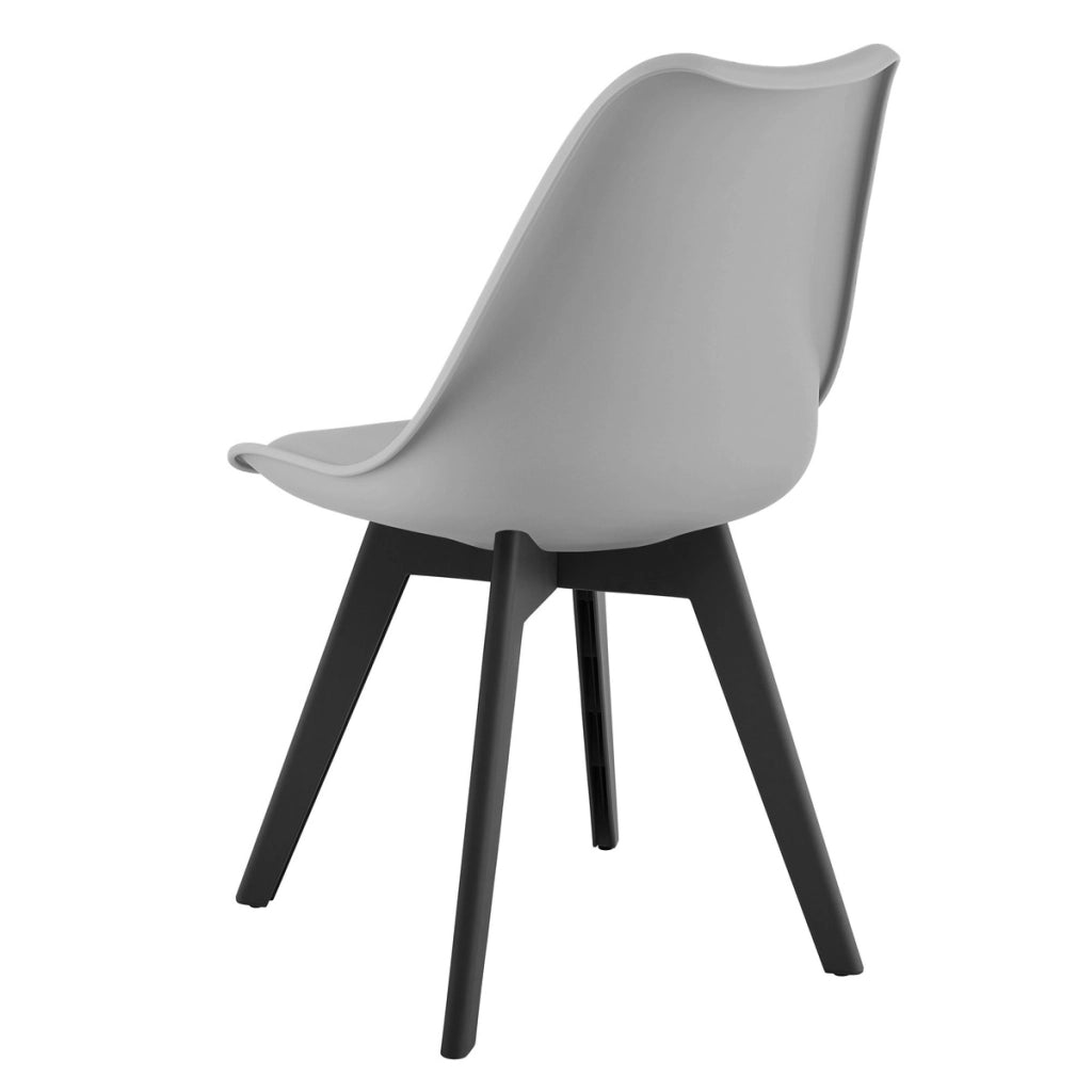 Sedia Mark scandinava grigia con gambe nere