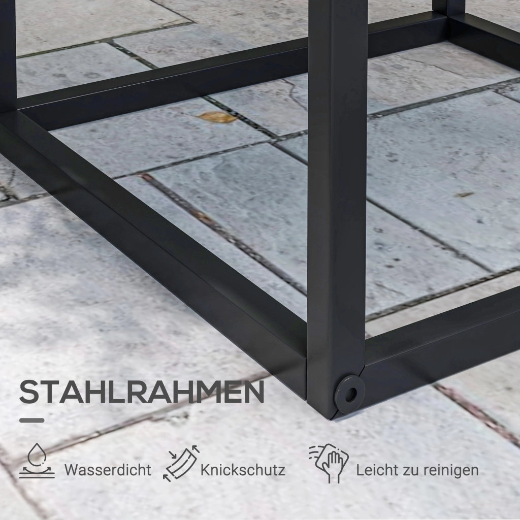Set di 2 supporti per piante, sgabelli per piante con gambe in acciaio, design scandinavo, supporti per fiori da giardino e balcone, neri