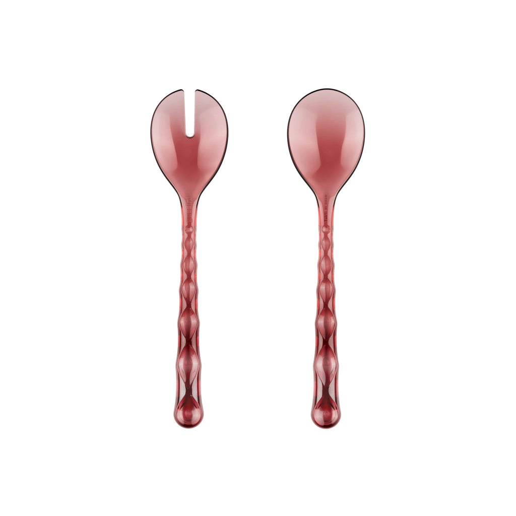 Posate Vanity per insalata colore malva 27,5x6,3 cm