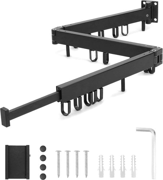 Supporto per Cappe 120cm - Ideale per Balcone, Cucina e Bagno - Nero