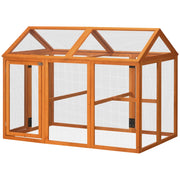 Recinto per polli in legno ¨C Minimal ¨C 140x88.5x106 cm arancione