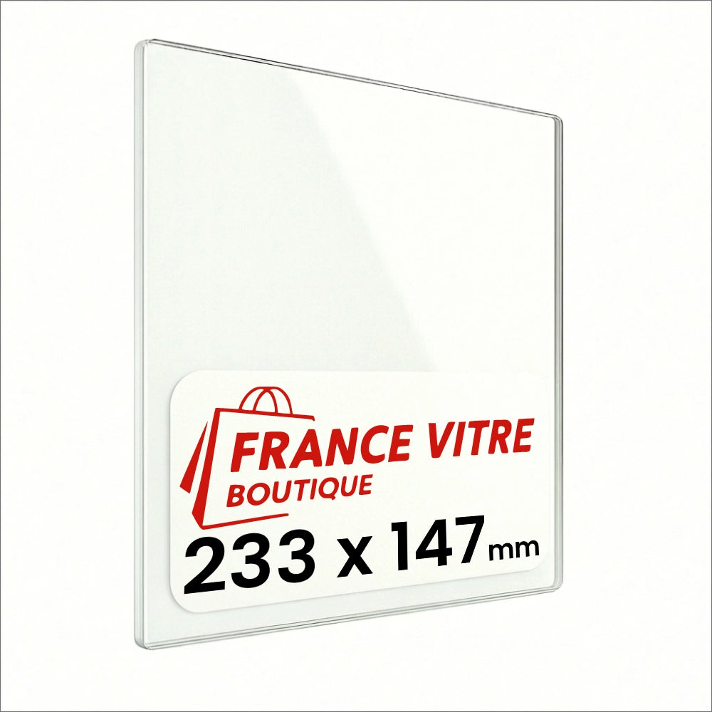 AGA - modello : coalbrookdale-severn - 233 x 147 x 4 mm - Vetro per stufa a legna - vetro camino di ricambio - vetro per caminetto resistente al fuoco - France Vitre
