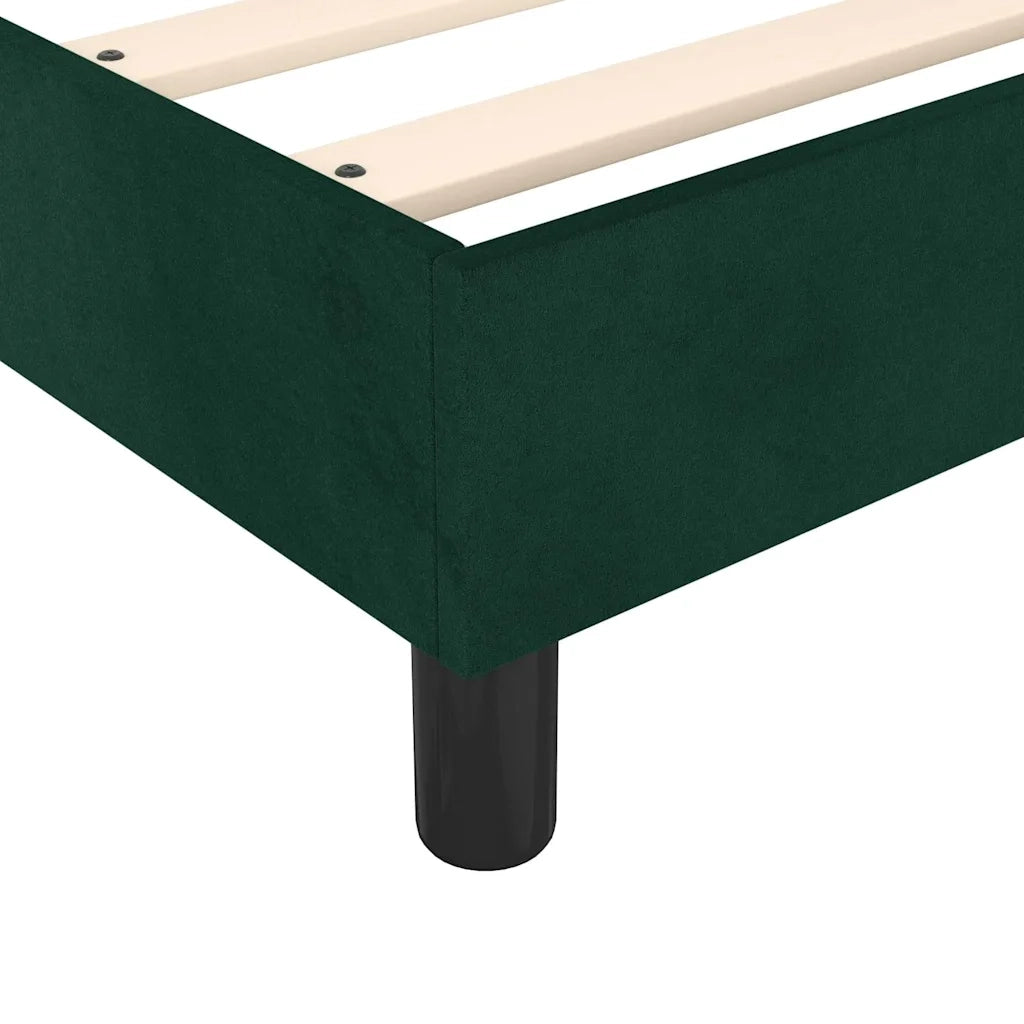 Struttura Letto a Rete a Molle Verde Scuro 140x200 cm in Velluto 3121123