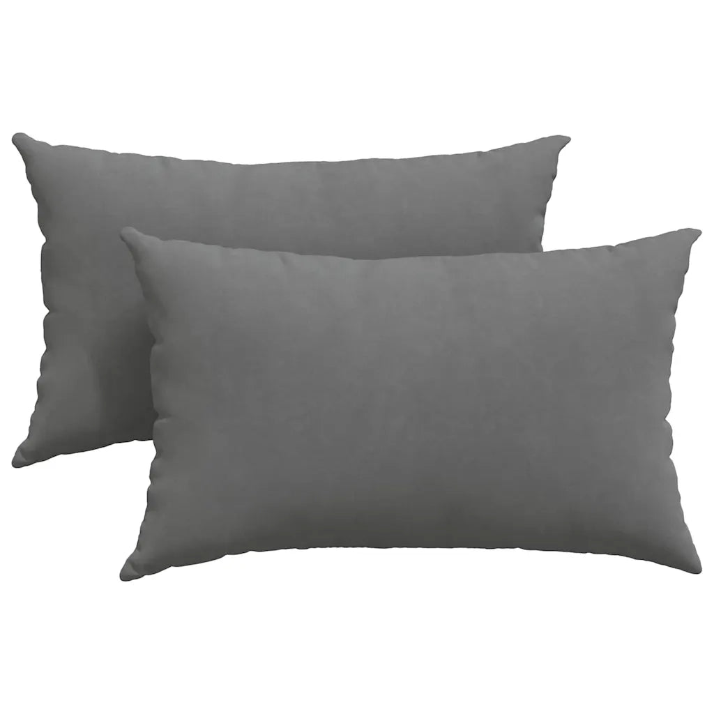 Cuscini da Divano 2 pcs Grigio scuro 50 x 30 cm Tessuto 42013641