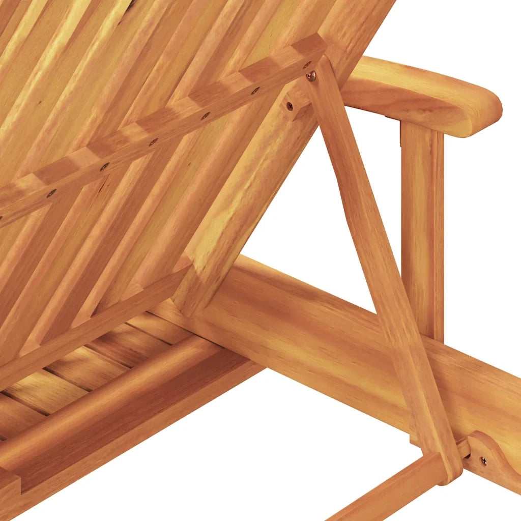 Lettino da sole Rosso 200 x 67 x 84 cm Legno di Acacia Massello 4105531