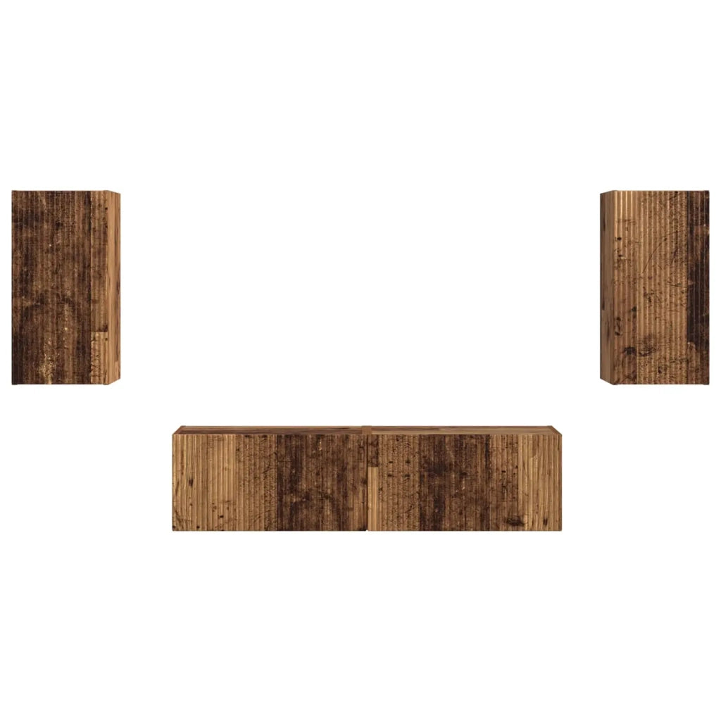 Set mobile TV 4 pcs Legno vecchio Legno multistrato 3409157