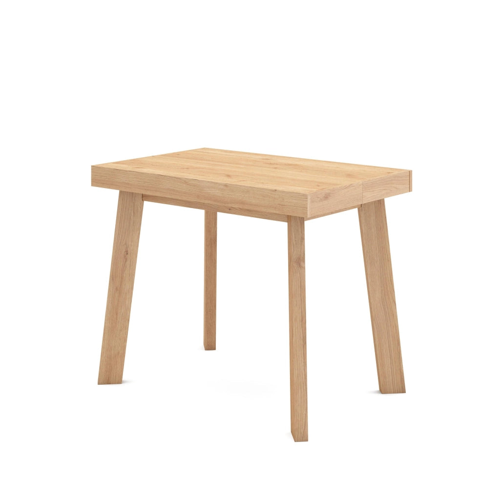 Consolle allungabile, 222x90x73cm, Per 10 persone, Gambe in legno, colore Rovere RF3063
