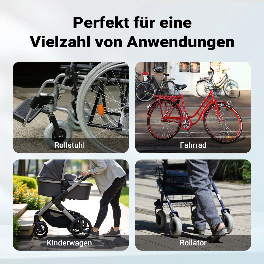 Rampa per sedie a rotelle, pieghevole e portatile, in alluminio 92 cm max 270 kg