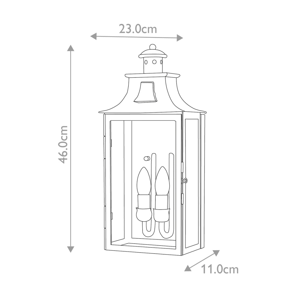 Applique esterno retrò bronzo antico E14 Kendal Elstead
