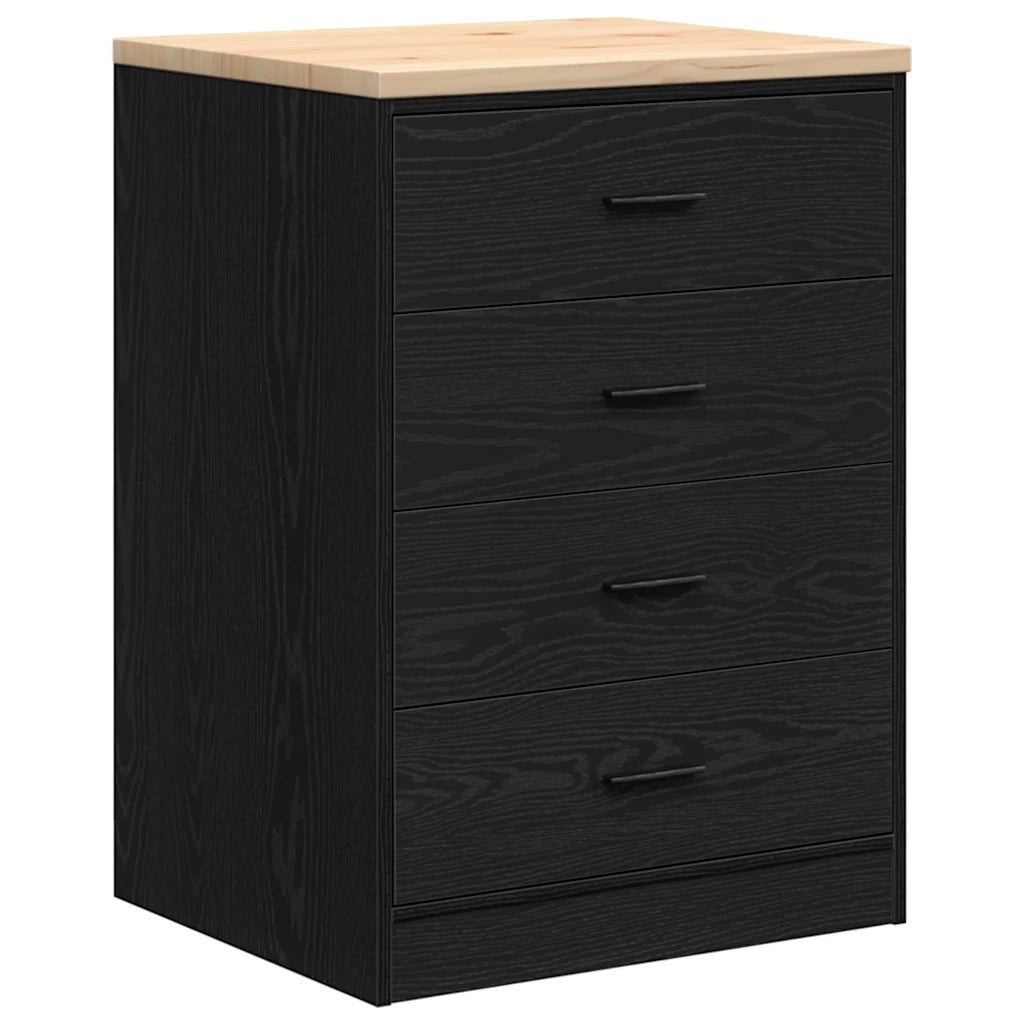 Armadi da Garage 2 pz Neri in Legno Multistrato 3328333