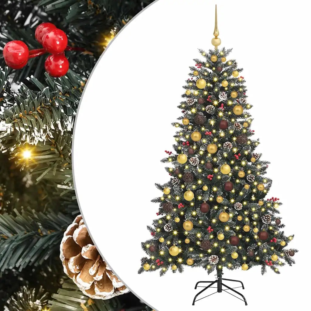 Albero di Natale artificiale con 300 LED Verde 180 cm 3395877