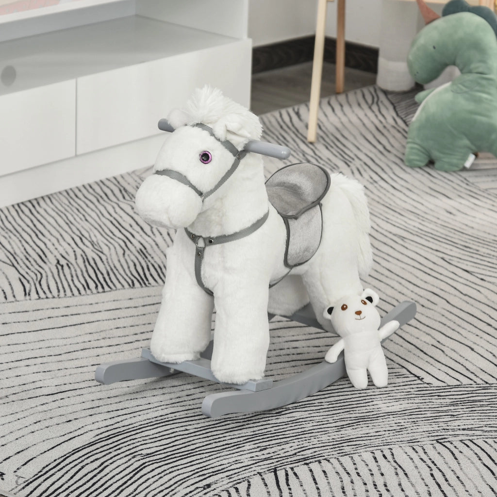 Cavallo a Dondolo per Bambini con Orsetto e Suoni ¨C Minimal ¨C 18-36 Mesi